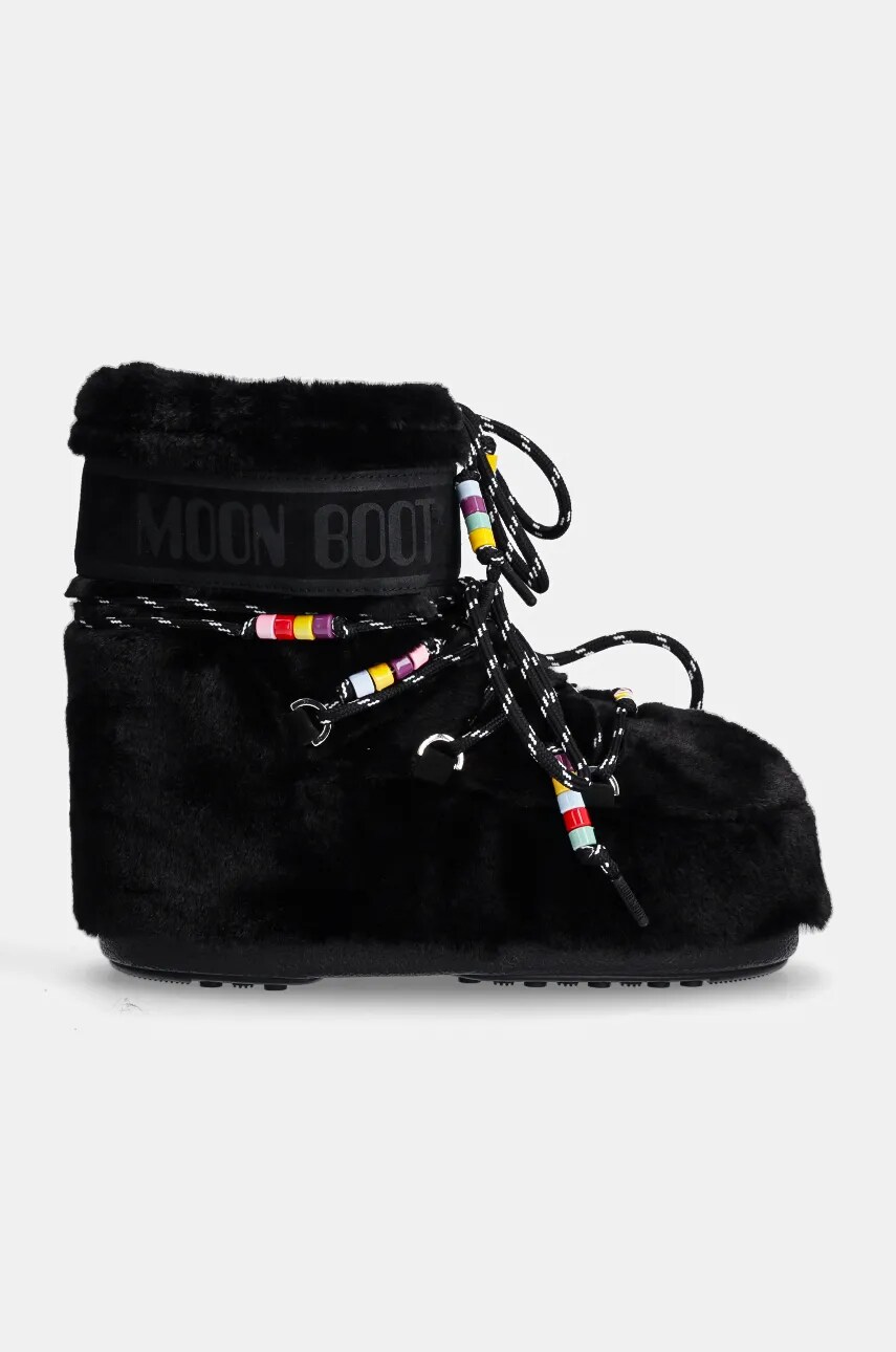 Зимові чоботи Moon Boot MB ICON LOW FAUX FUR BEADS колір чорний 80D1409470 N001