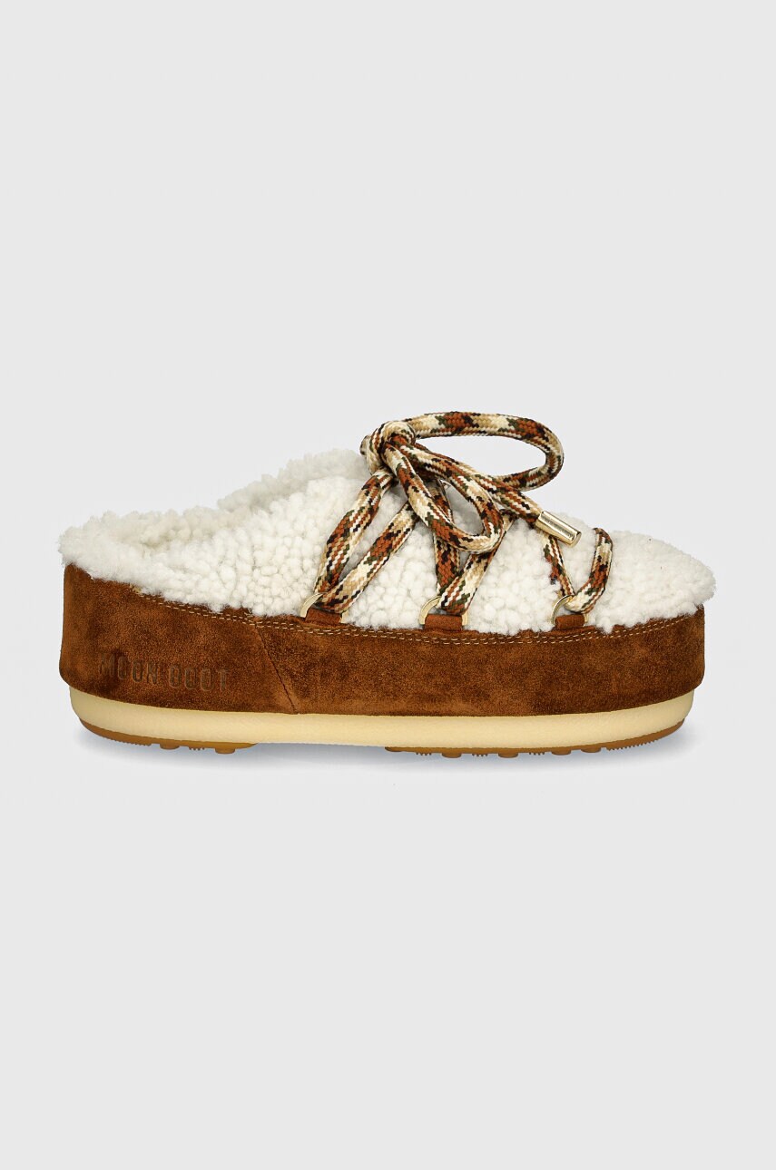 Тапочки Moon Boot MB MULE SHEARLING колір коричневий 80D1460240 MA03