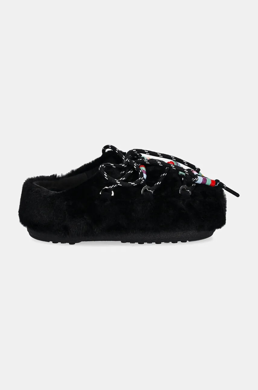 Тапочки Moon Boot MB MULE FAUX FUR BEADS колір чорний 80D1460250 N001