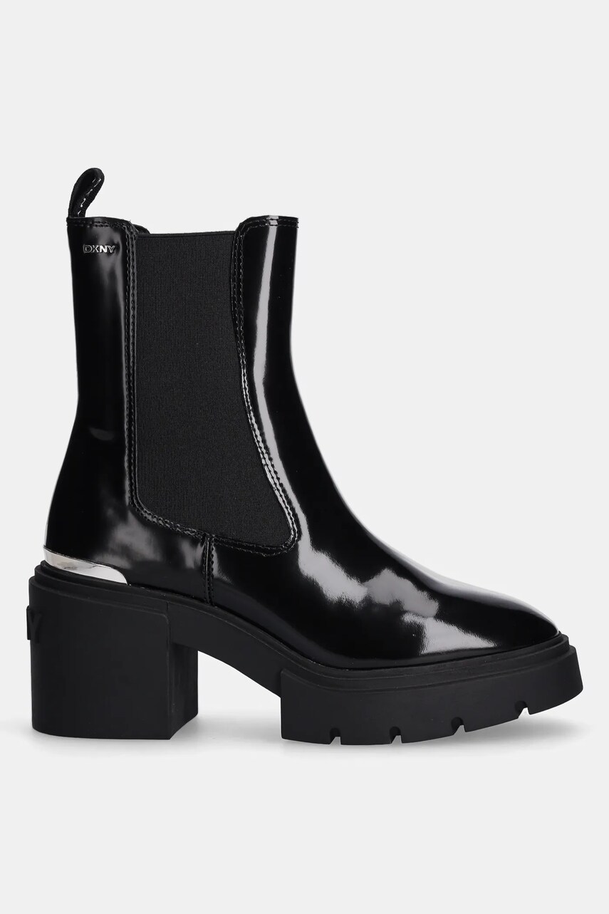 Черевики Dkny Thana жіночі колір чорний каблук блок K4477867