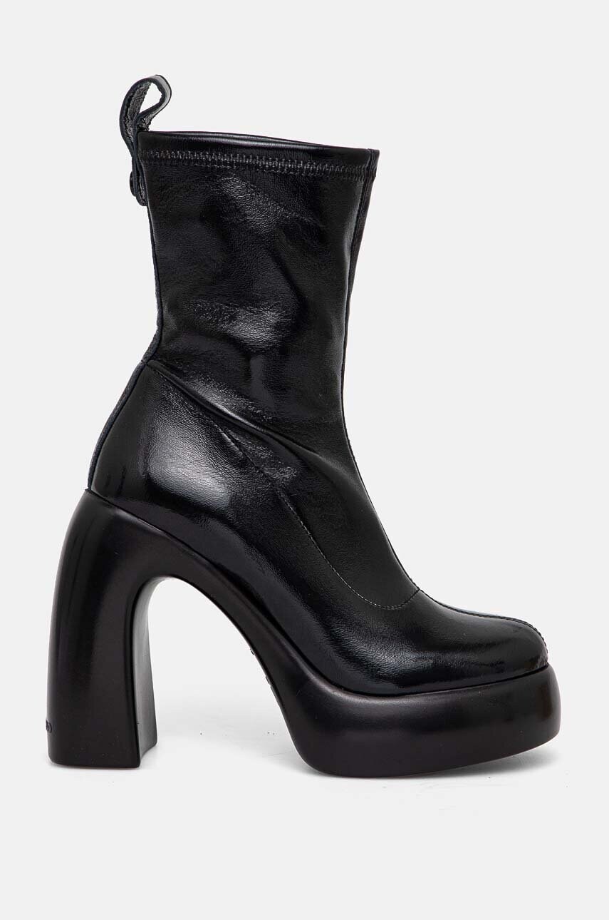 Черевики Karl Lagerfeld ASTRAGON HI жіночі колір чорний каблук блок KL33760