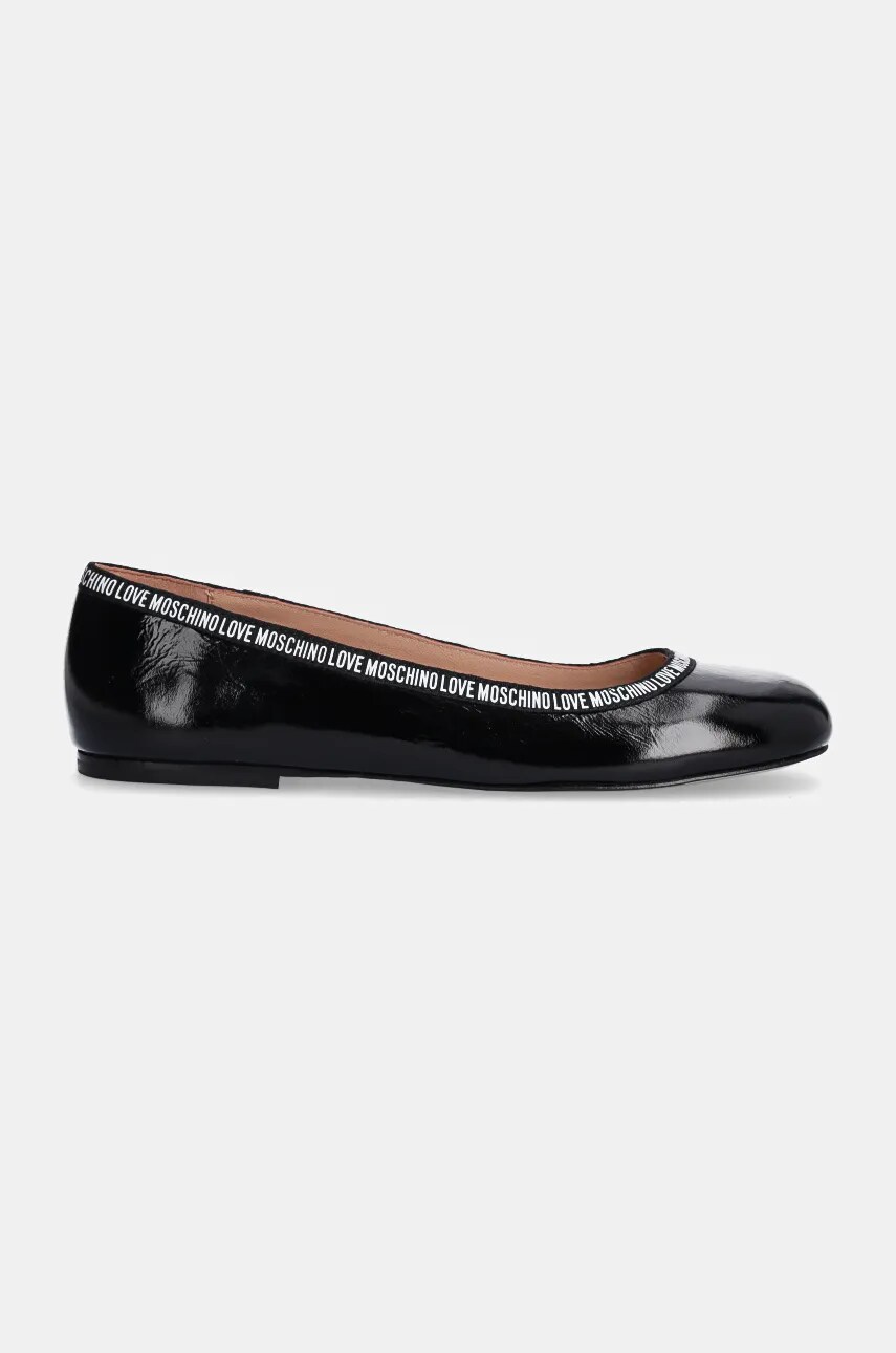 Шкіряні балетки Love Moschino колір чорний  JA11051G0LII0000