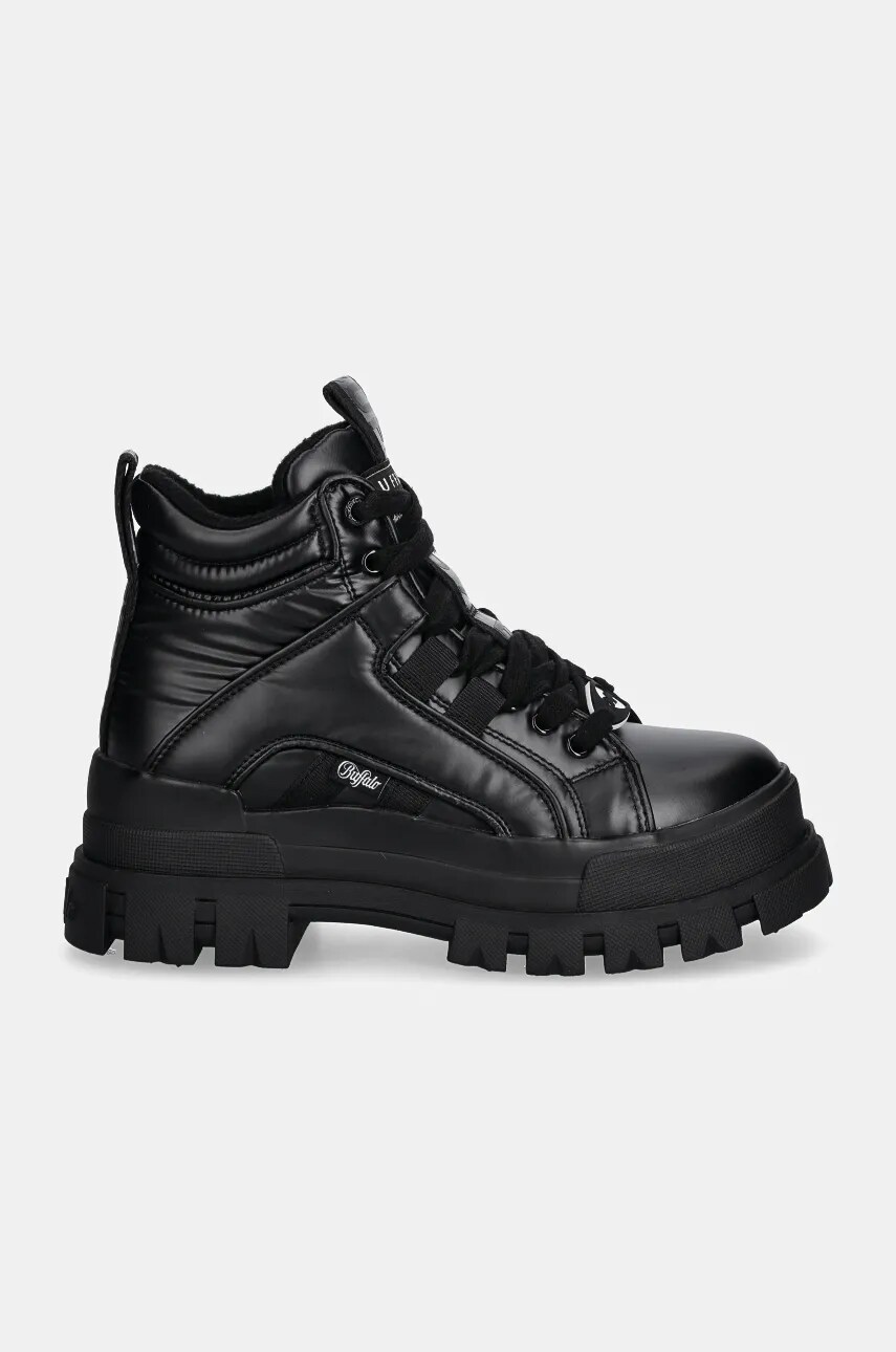 Черевики Buffalo Aspha Nc Mid жіночі колір чорний на платформі 1622499-BLK