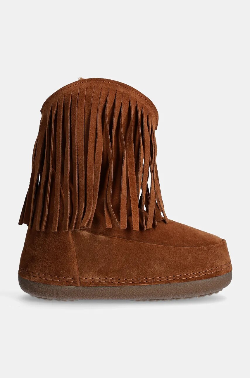 Замшеві чоботи Inuikii Cowboy Fringes колір коричневий 75101-065