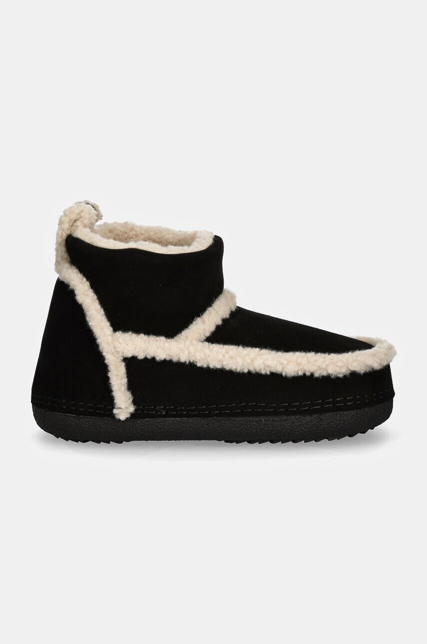 Замшеві чоботи Inuikii Classic Shearling Low колір чорний 75101-009