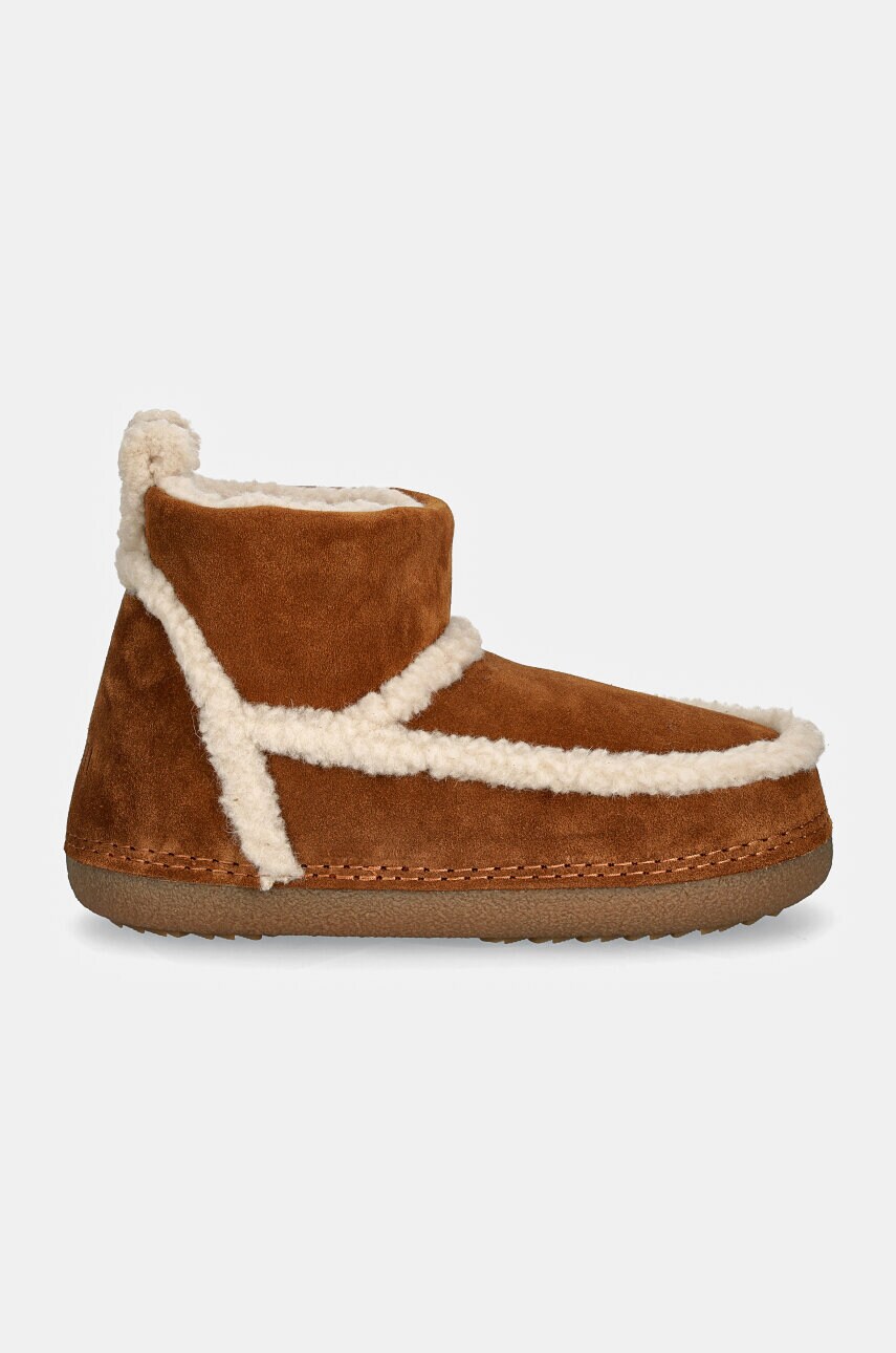Замшеві чоботи Inuikii Classic Shearling Low колір коричневий 75101-009