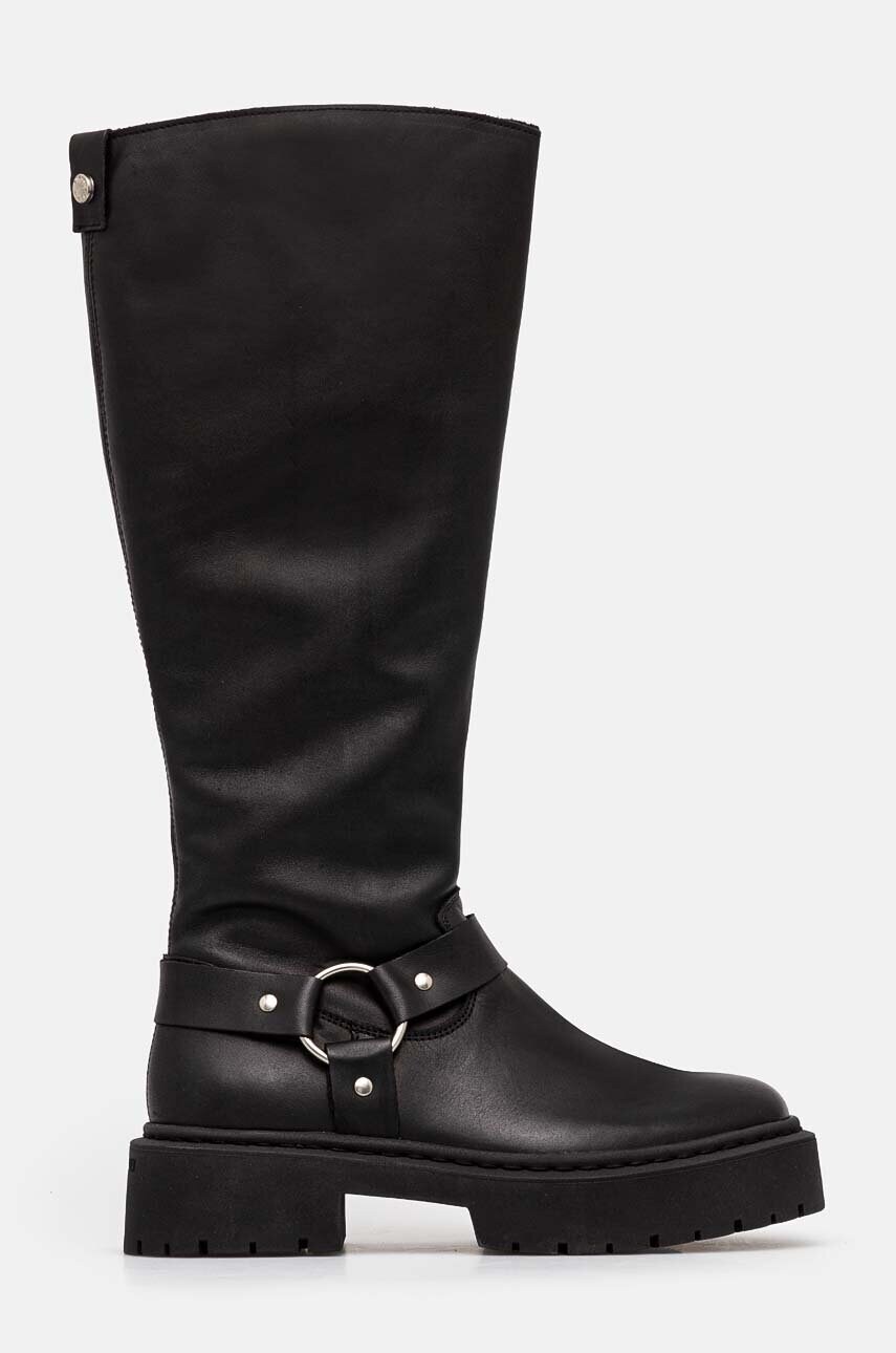 Чоботи Steve Madden Glimmer жіночі колір чорний на плоскому ходу злегка утеплена SM11003331