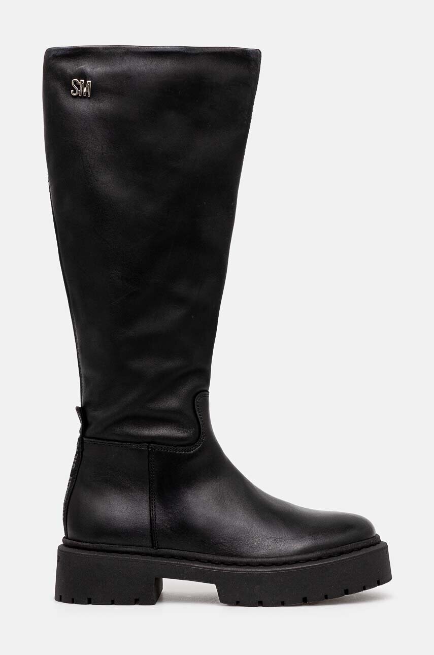 Чоботи Steve Madden Galina жіночі колір чорний на плоскому ходу злегка утеплена SM11003333