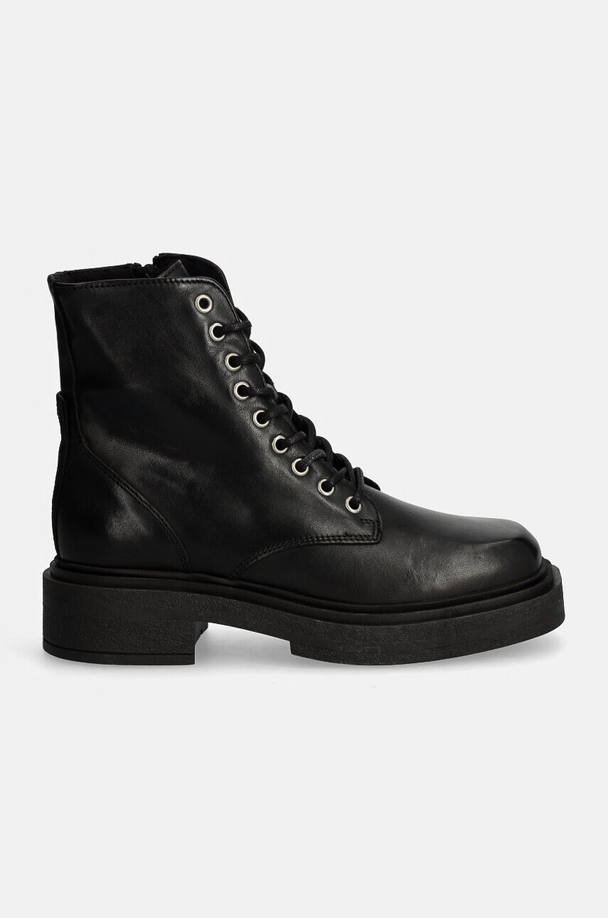 Шкіряні черевики Steve Madden Chiney жіночі колір чорний на платформі злегка утеплена SM11003204