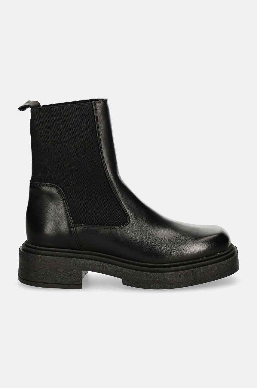 Шкіряні черевики Steve Madden Churro жіночі колір чорний на платформі SM11003363