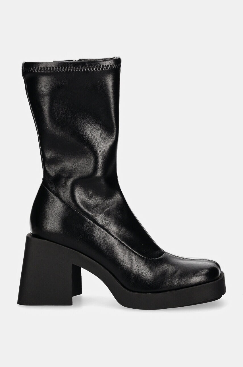 Черевики Steve Madden Kloe жіночі колір чорний каблук блок SM11003364