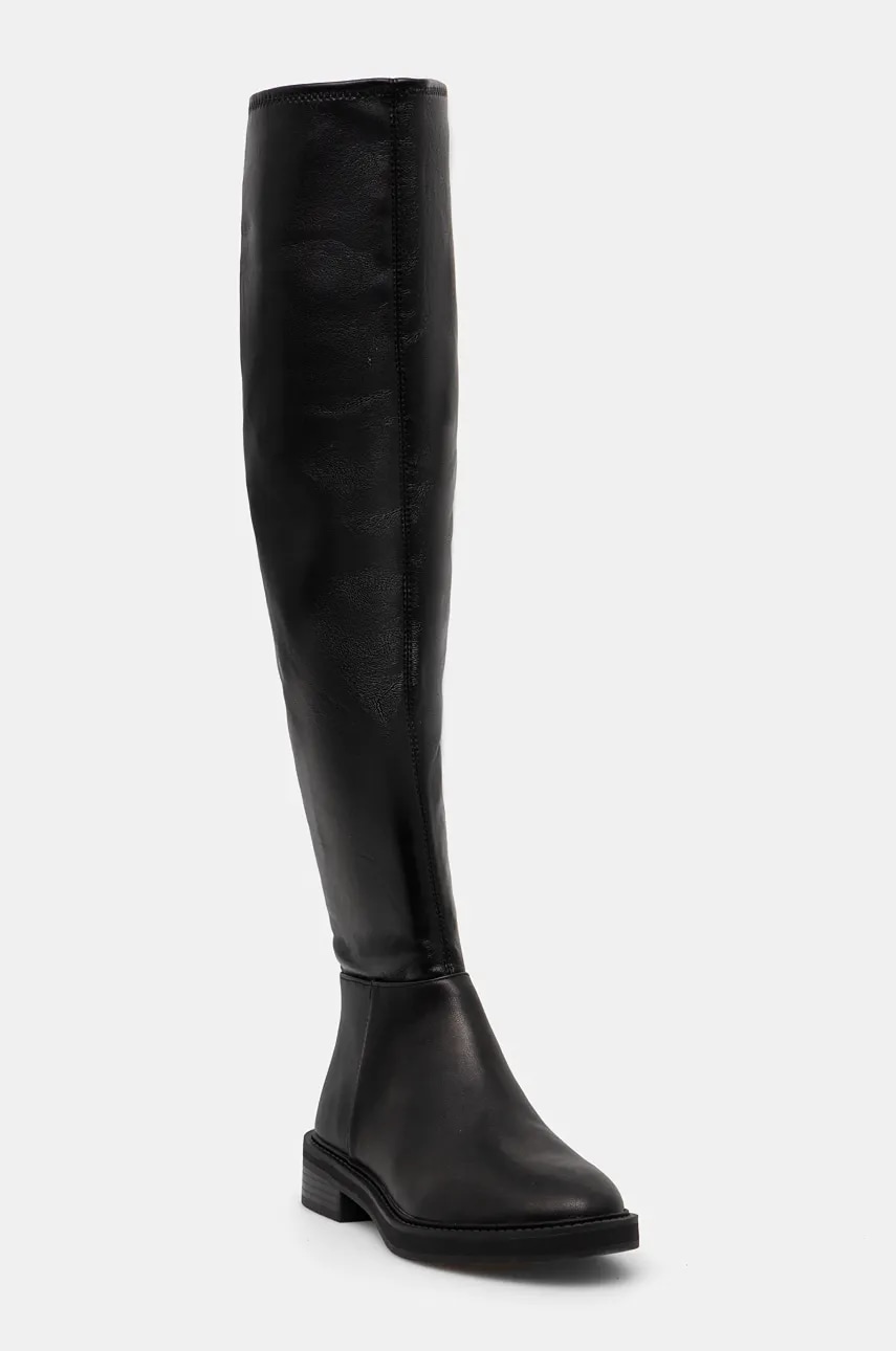 Чоботи Steve Madden Leza жіночі колір чорний на плоскому ходу SM11003368
