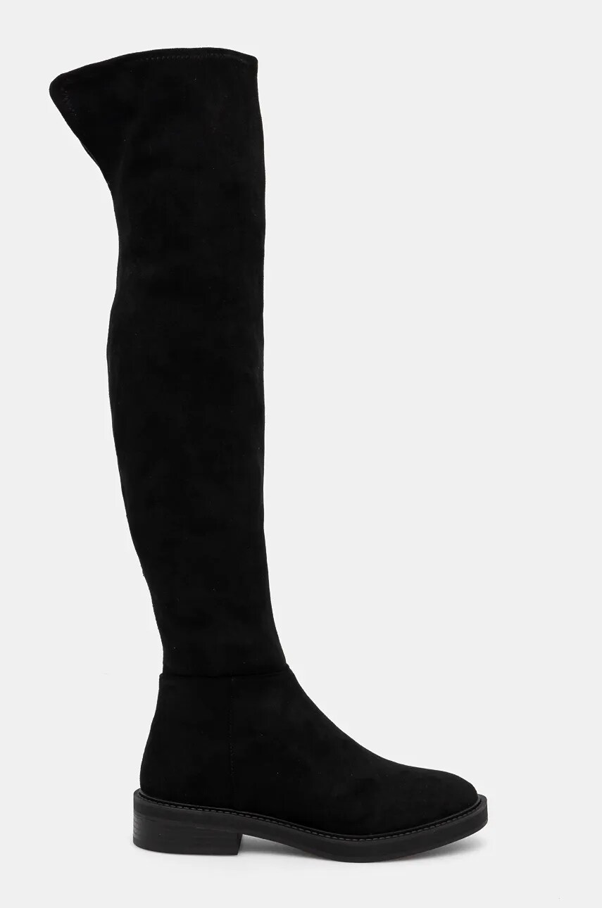 Купити Чоботи Steve Madden Leza Boots жіночі колір чорний на плоскому ходу SM11003368 – головне зображення