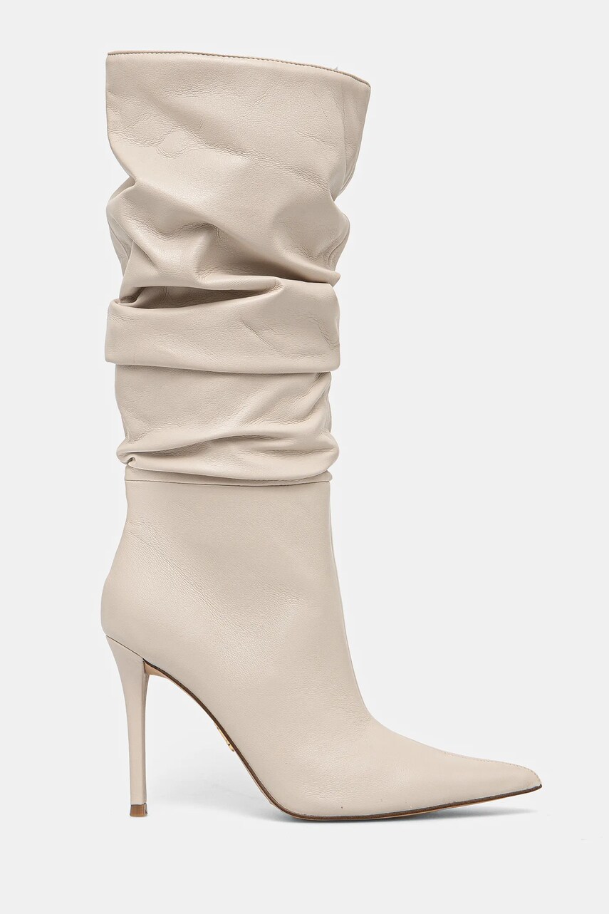 Чоботи Steve Madden Schmooze жіночі колір бежевий на шпильці SM11003453