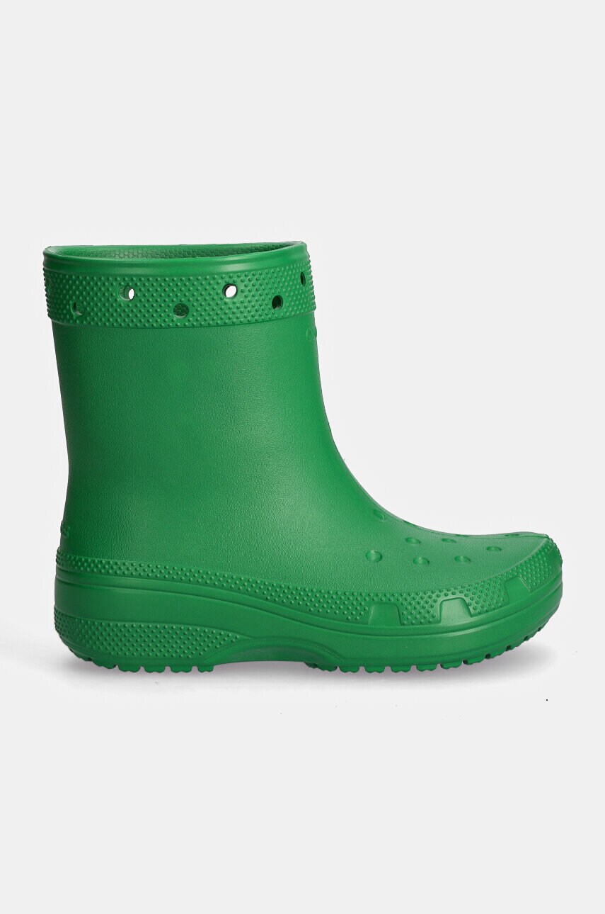 Гумові чоботи Crocs Classic Rain Boot жіночі колір зелений 208363