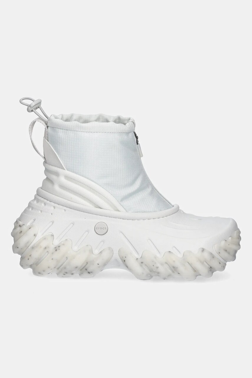 Черевики Crocs Echo Boot Z Shield жіночі колір сірий на плоскому ходу злегка утеплена 210315