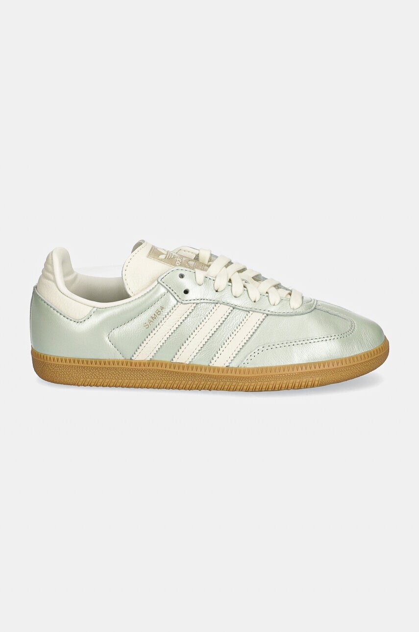 Шкіряні кросівки adidas Originals Samba OG W колір бірюзовий IG1965