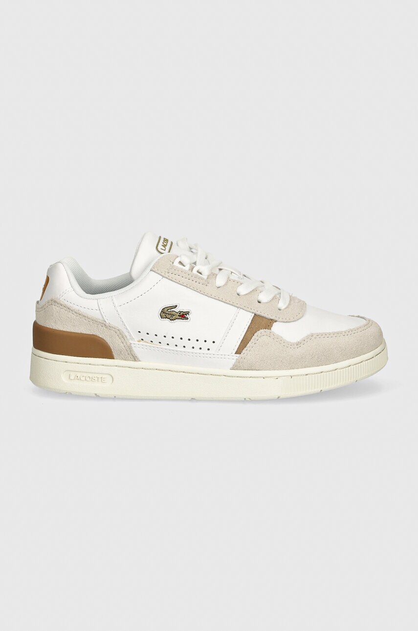 Шкіряні кросівки Lacoste T-CLIP 0722 1 COU SFA колір білий 43SFA0009