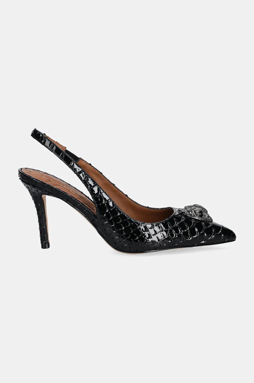 Шкіряні туфлі Kurt Geiger London Belgravia High Sling колір чорний 3422800719