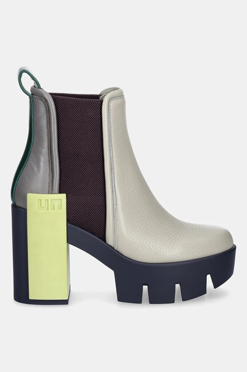 Шкіряні черевики United Nude Grip Chelsea Mid III жіночі колір бежевий каблук блок 10868846192