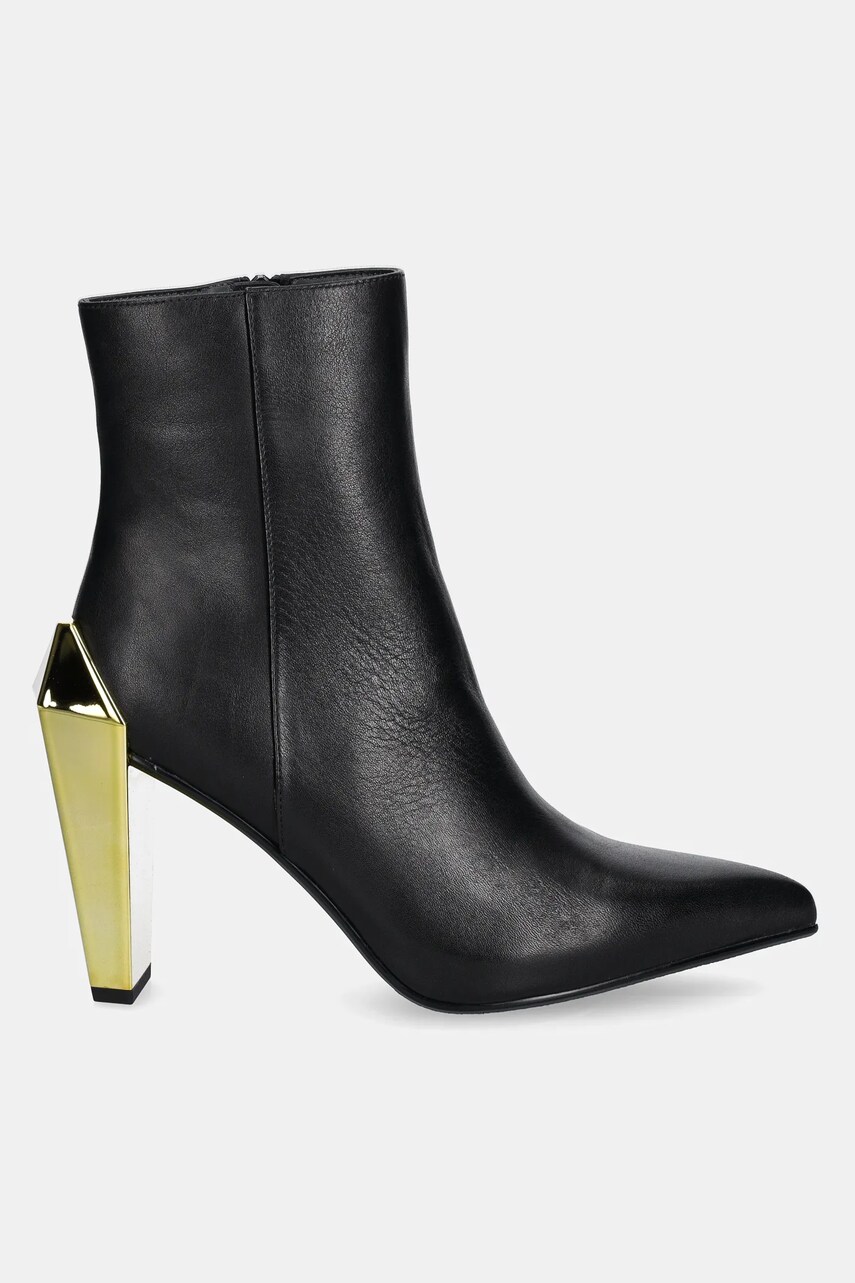 Шкіряні черевики United Nude Gem Bootie Hi жіночі колір чорний каблук блок 1087756216