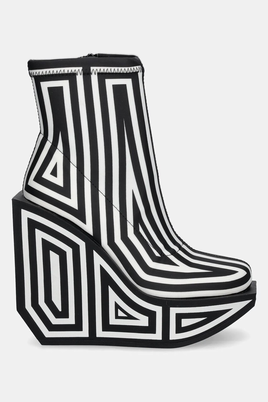 Шкіряні черевики United Nude Wa Bootie Hi жіночі колір чорний на платформі 1087951082