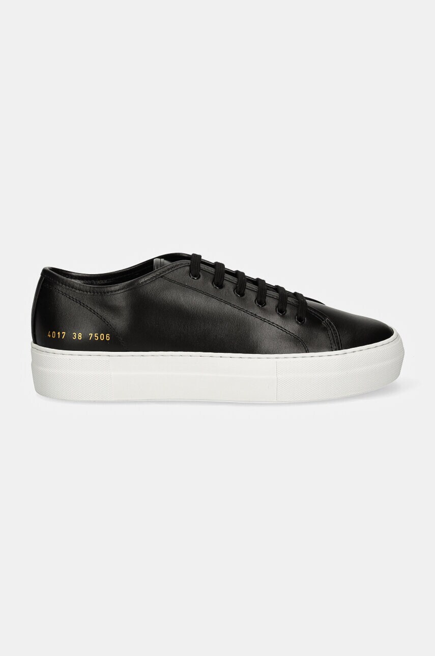 Шкіряні кросівки Common Projects Tournament Low Super in Leather колір чорний 4017