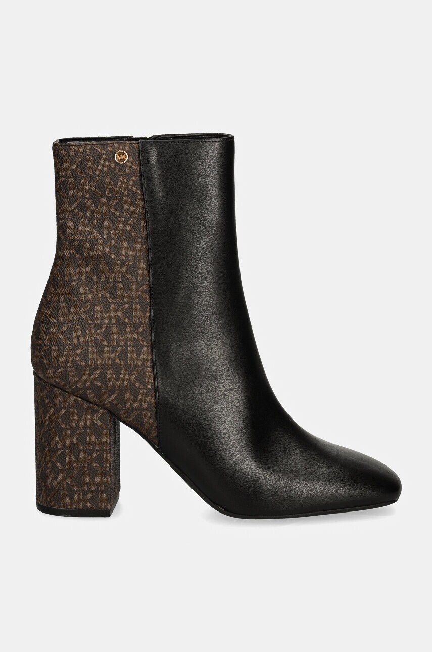 Черевики MICHAEL Michael Kors Hazel жіночі колір чорний каблук блок 40F4HZHEFL.007