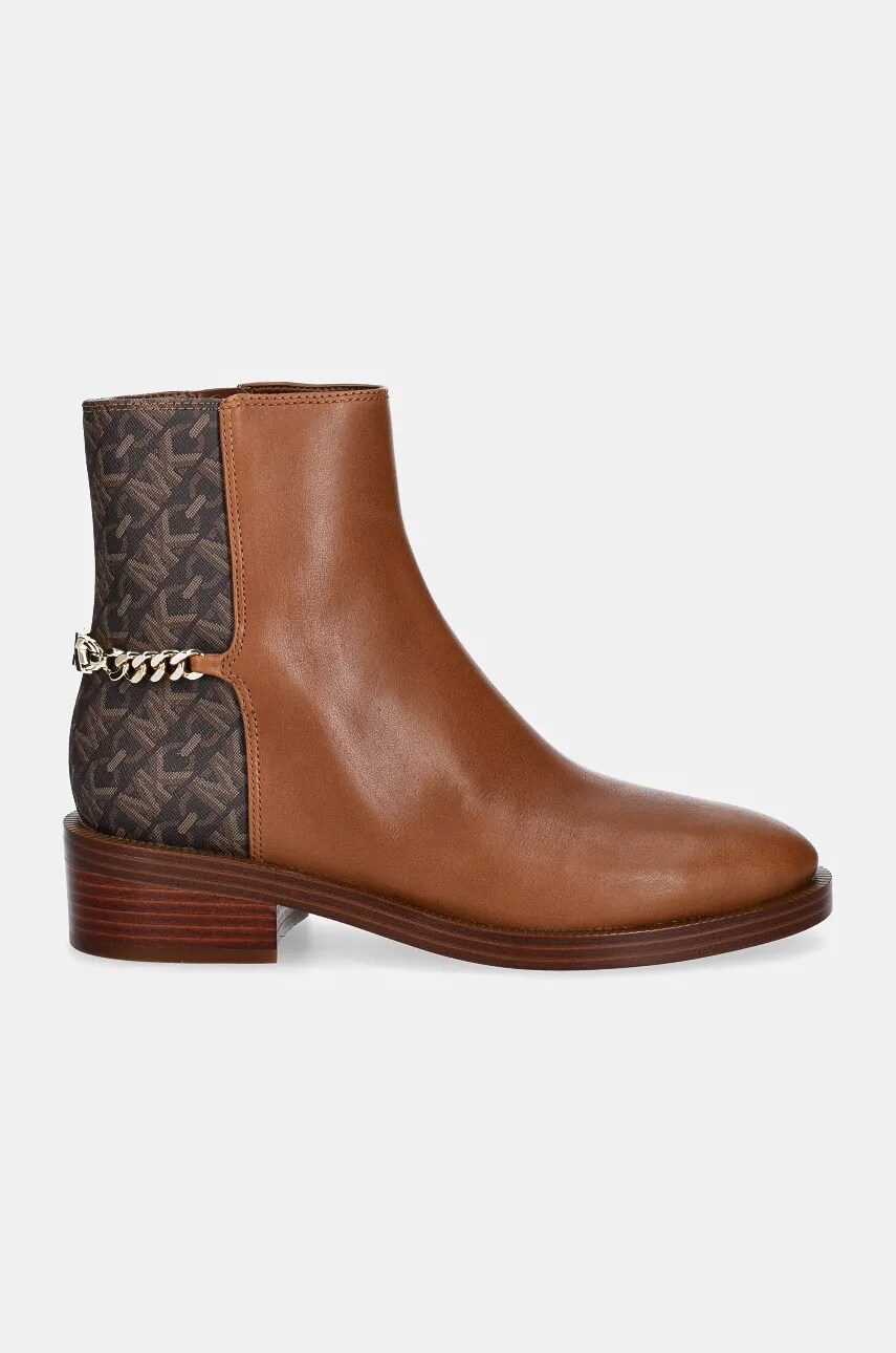Черевики MICHAEL Michael Kors Carlisle жіночі колір коричневий на плоскому ходу 40F4CLME8L.227