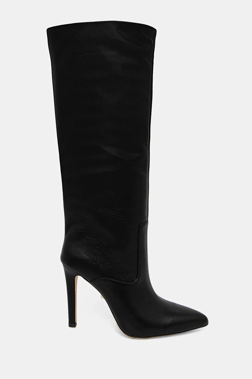 Шкіряні чоботи Marciano Guess TUB SHAFT BOOT жіночі колір чорний на шпильці 4BGZ29 7103A