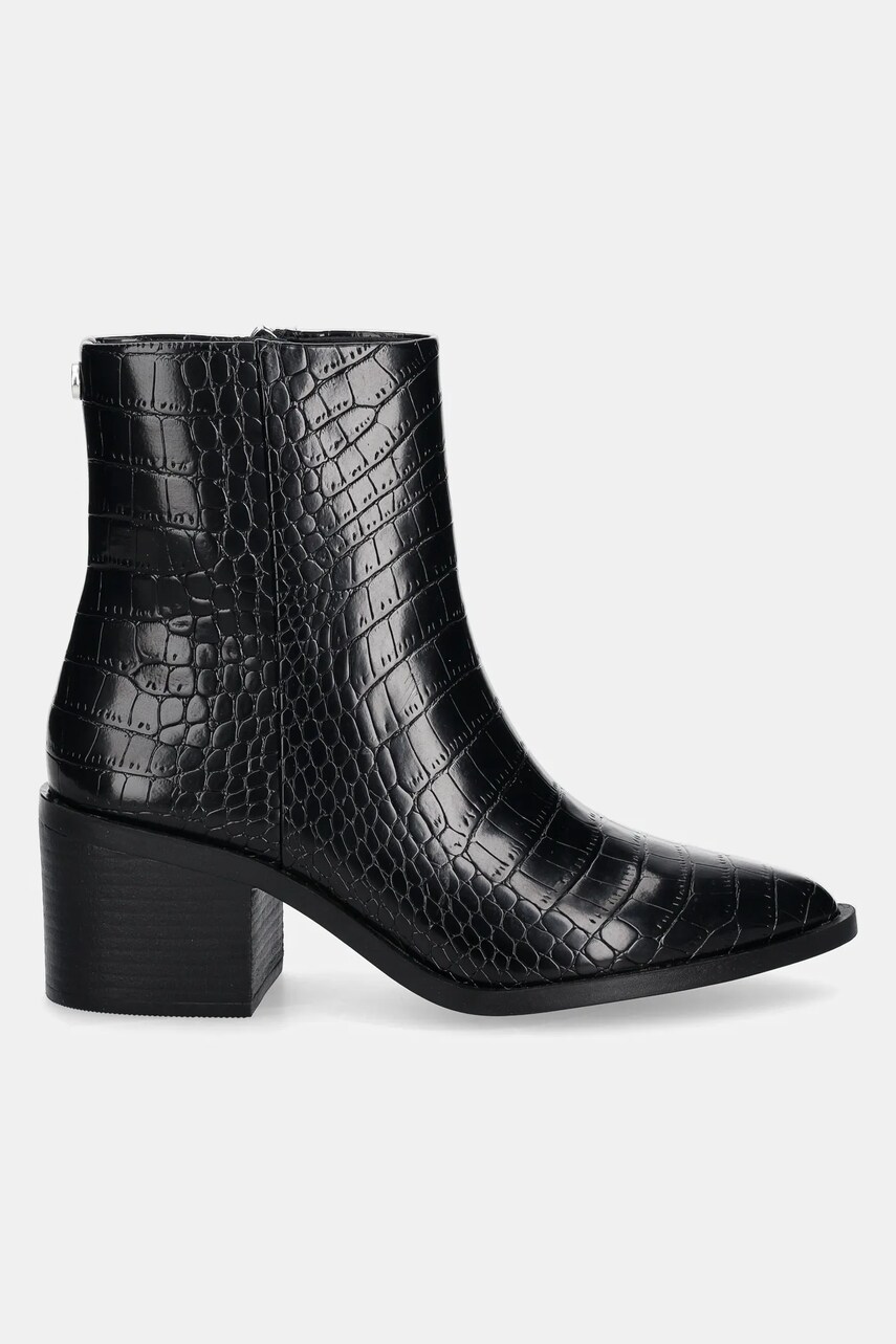 Шкіряні черевики Steve Madden Admire жіночі колір чорний каблук блок SM11003355