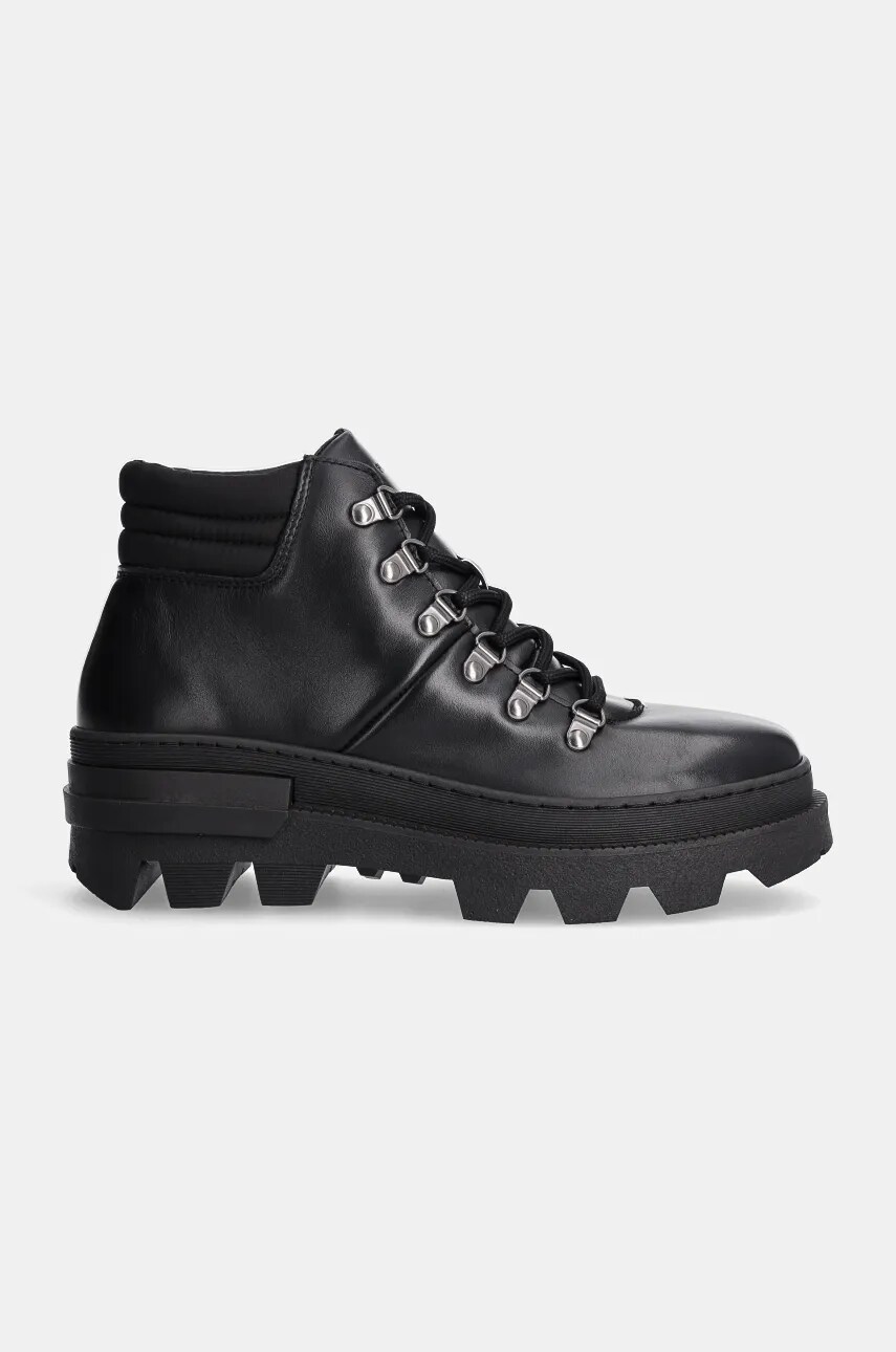 Черевики GARMENT PROJECT Nelly Lace-Up жіночі колір чорний на платформі GPWF2585