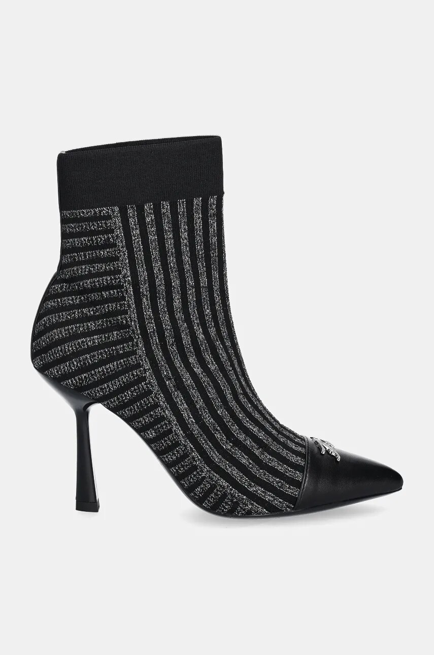 Черевики Karl Lagerfeld PANDARA II жіночі колір срібний на шпильці KL31343