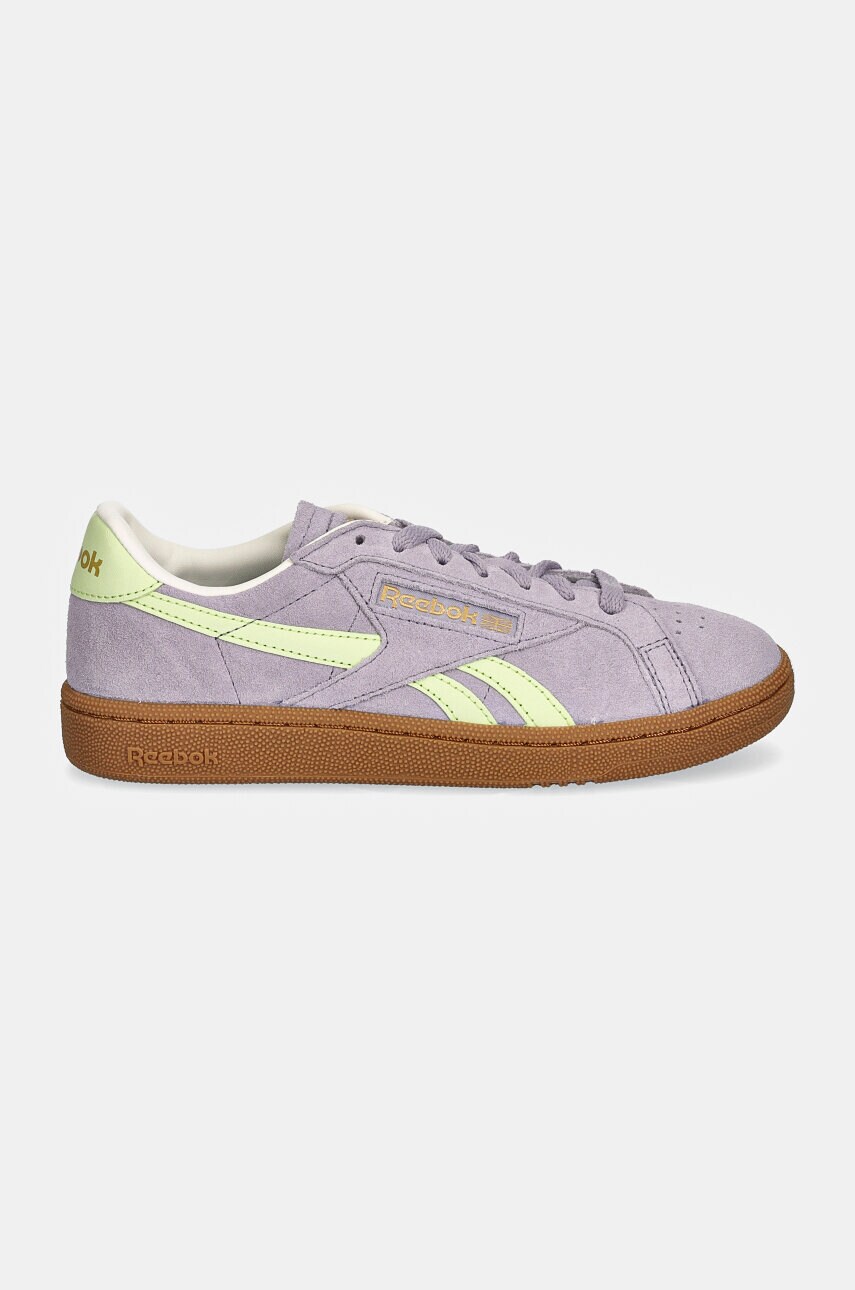 Замшеві кросівки Reebok Classic Club C Grounds Uk колір фіолетовий 100207963