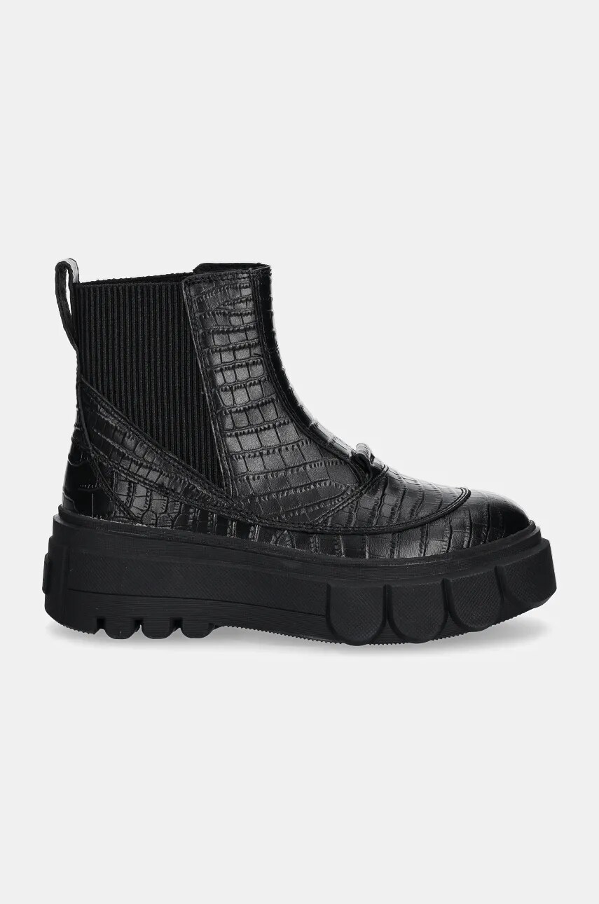 Шкіряні черевики Sorel CARIBOU X BOOT CHELSEA W жіночі колір чорний на платформі 2048441012