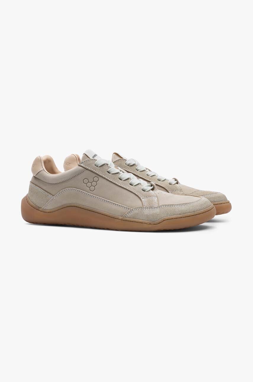 Шкіряні кросівки Vivobarefoot GOBI SNEAKER PREMIUM LEATHER колір бежевий 203435