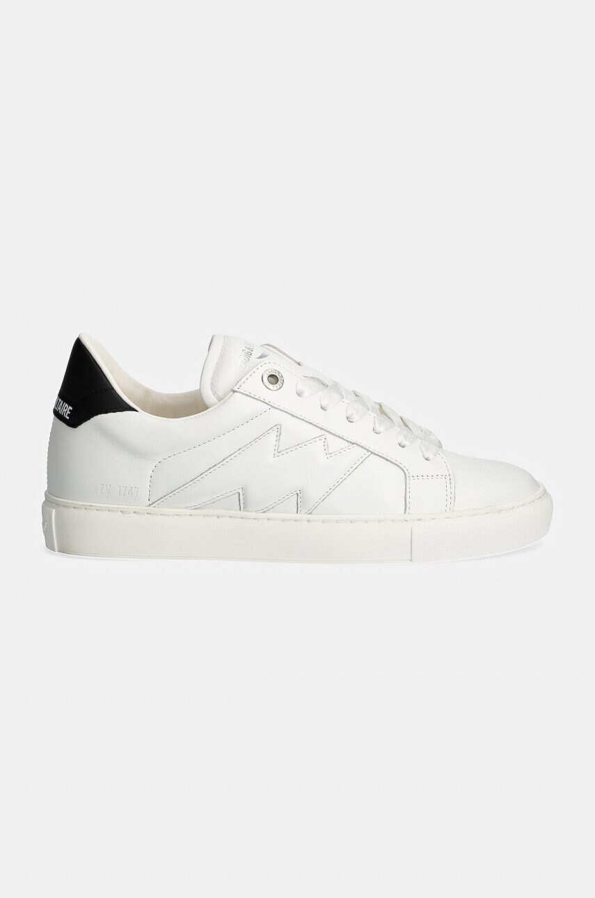 Шкіряні кросівки ZADIG&VOLTAIRE La Flash колір білий SWSN00478