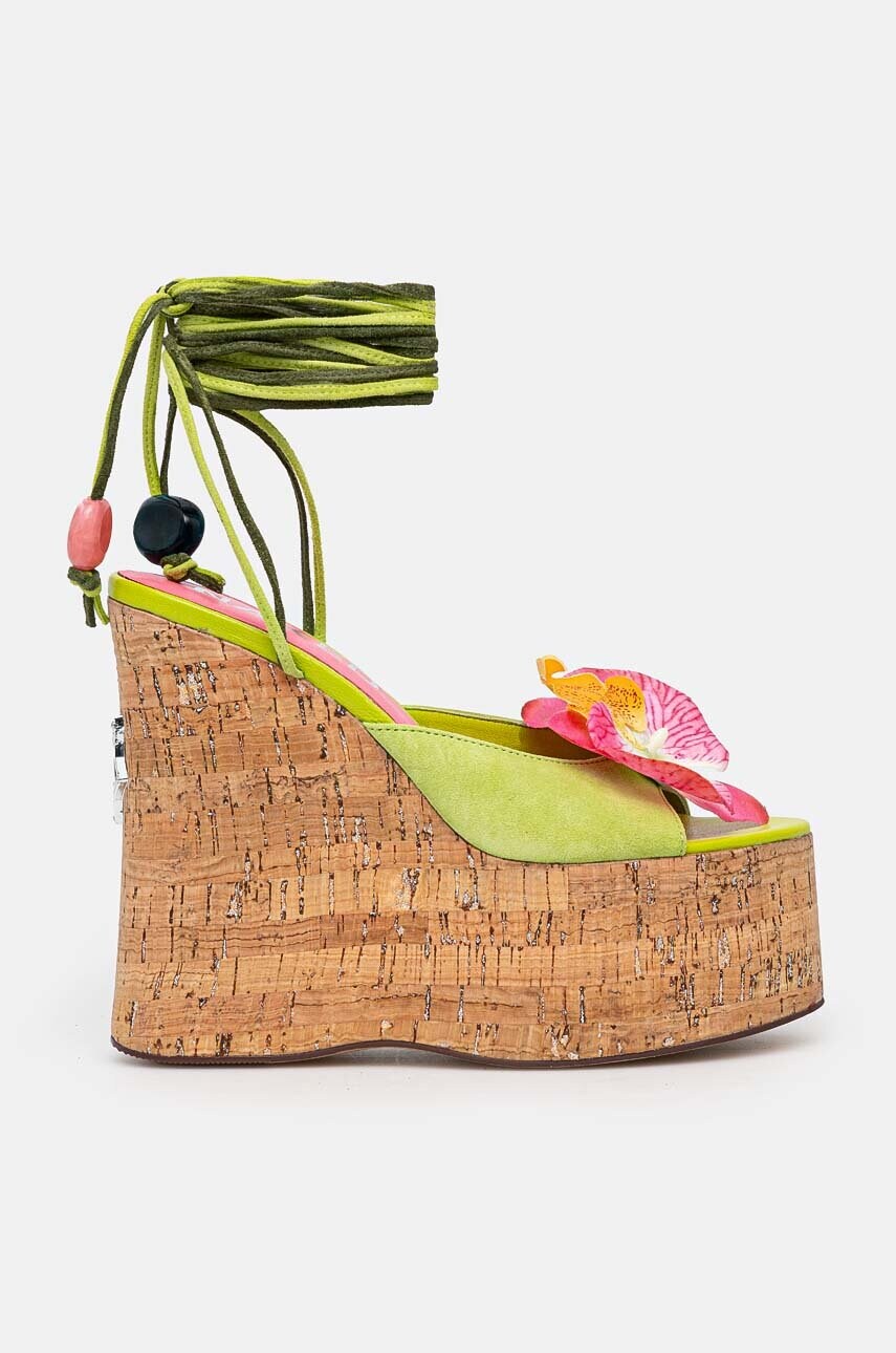 Сандалі Naked Wolfe Sunflower колір зелений Sunflower Green Kid Suede