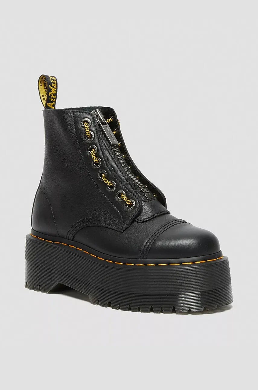 Шкіряні черевики Dr. Martens Sinclair Max жіночі колір чорний на платформі DM27358001