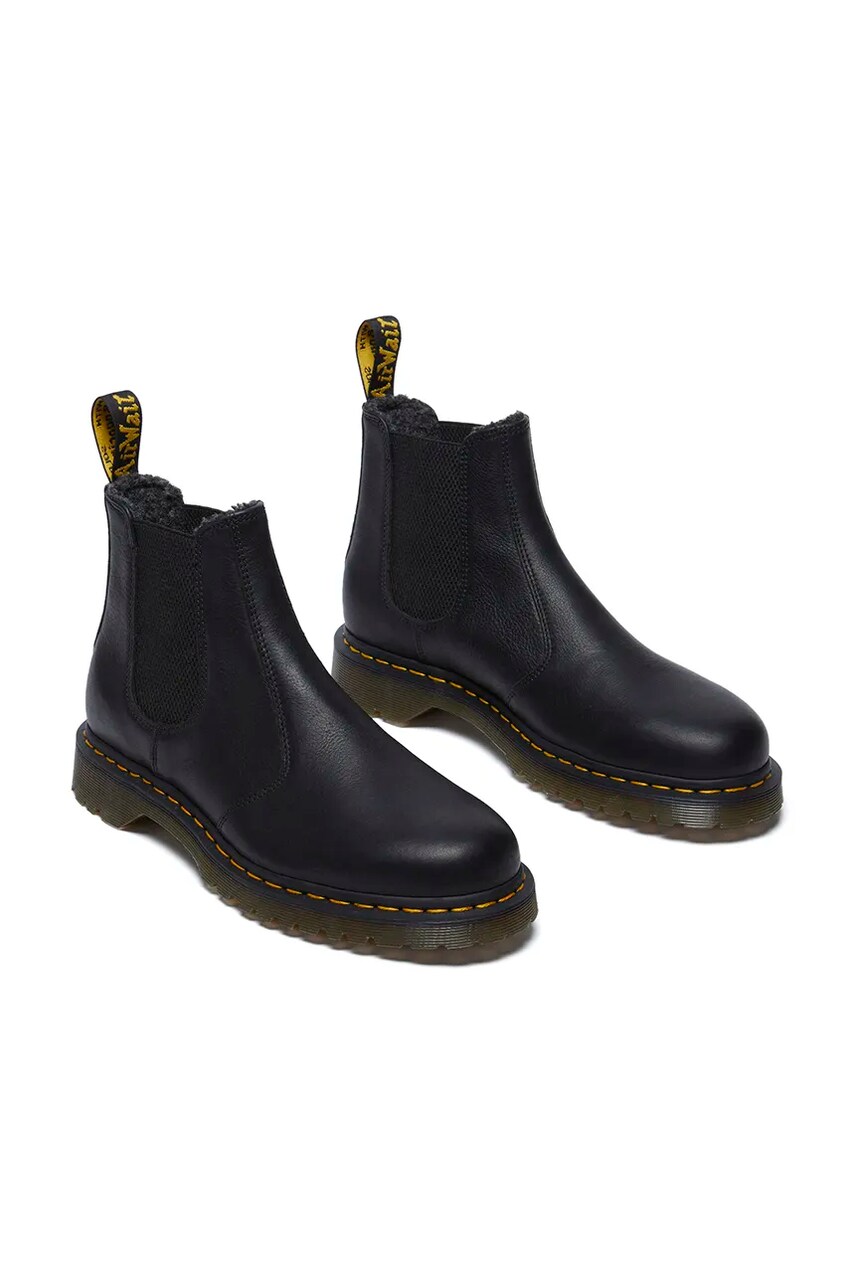Черевики Dr. Martens 2976 WL колір чорний на плоскому ходу утеплені DM31874001
