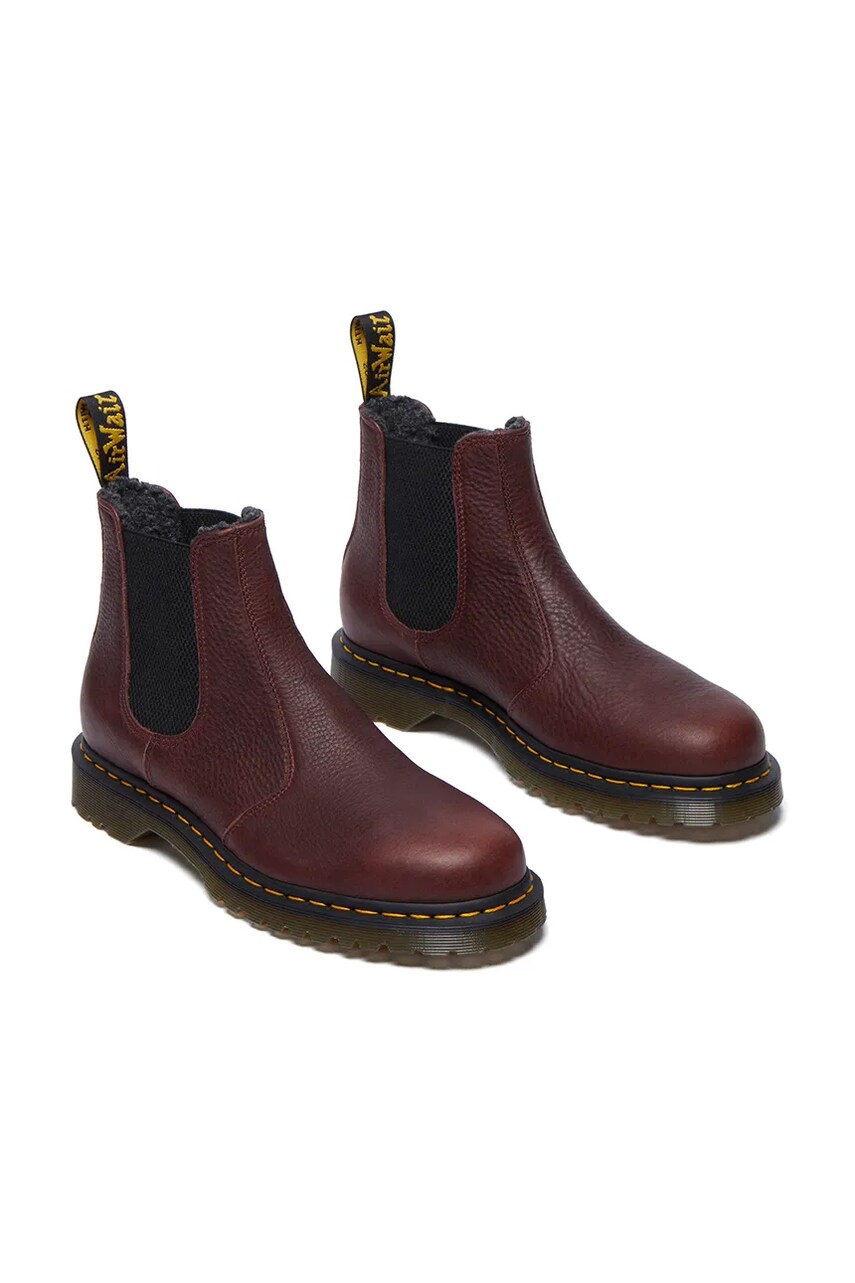 Черевики Dr. Martens 2976 WL жіночі колір бордовий на плоскому ходу утеплене DM31874600