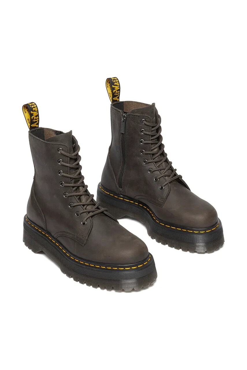 Шкіряні черевики Dr. Martens Jadon жіночі колір коричневий на платформі DM31985057