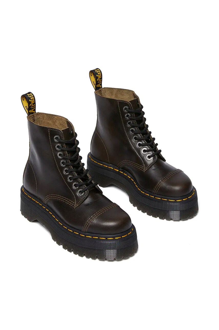 Шкіряні черевики Dr. Martens Sinclair жіночі колір коричневий на платформі DM31993302