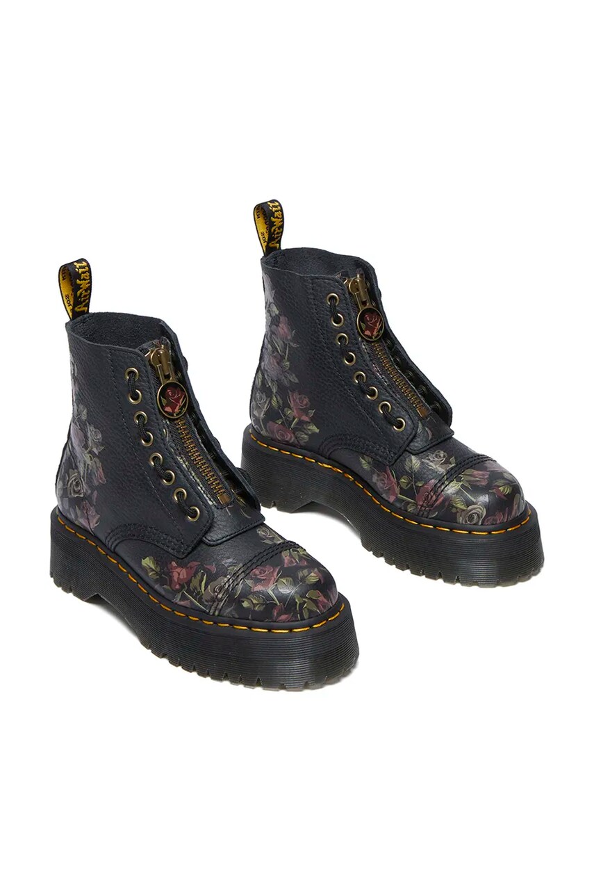 Шкіряні черевики Dr. Martens Sinclair жіночі колір чорний на платформі DM32050001