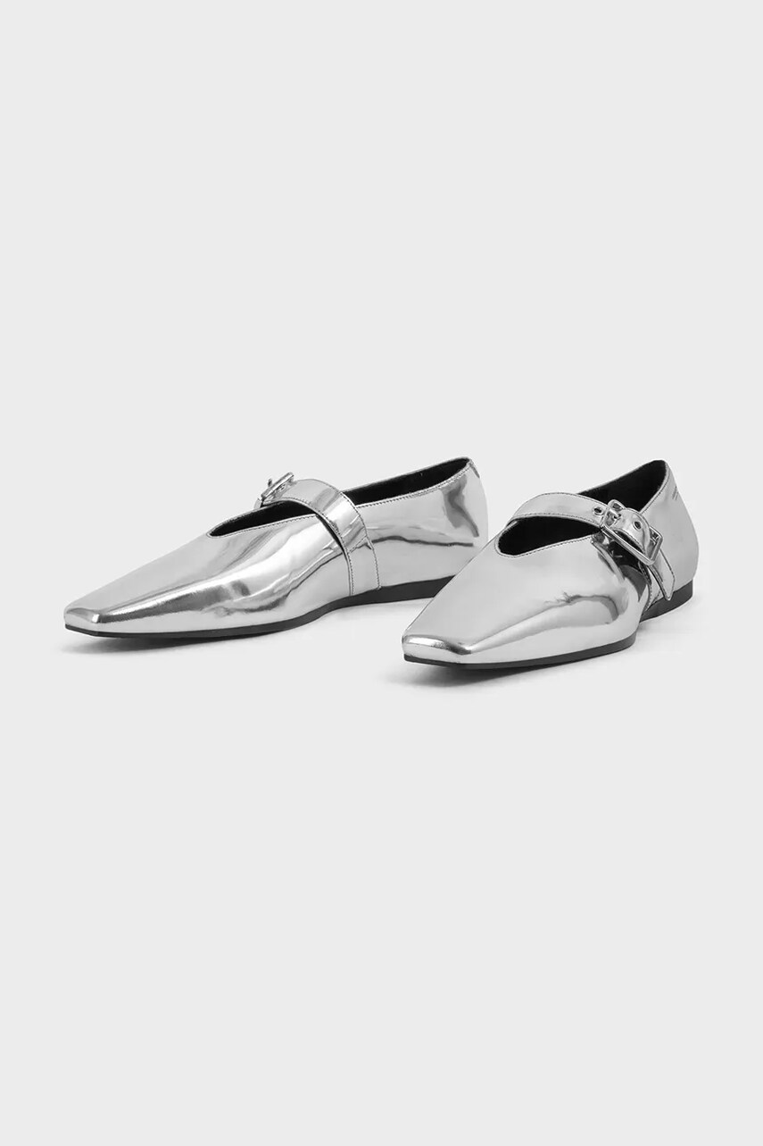 Шкіряні балетки Vagabond Shoemakers WIOLETTA колір срібний  5701-283-79