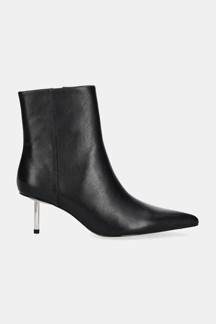 Шкіряні черевики Stand Studio Madison Studded Boot жіночі колір чорний на шпильці 66335-7770