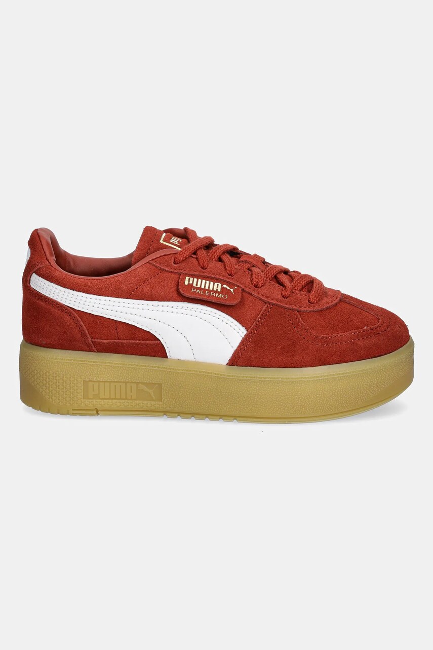 Замшеві кросівки Puma Palermo Elevata Wns колір помаранчевий 399348
