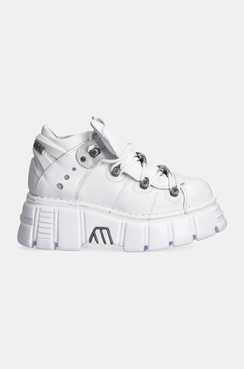 Шкіряні кросівки New Rock Napa Blanca + Vacuno Blanco + Tower Blanco колір білий M-106N-C27