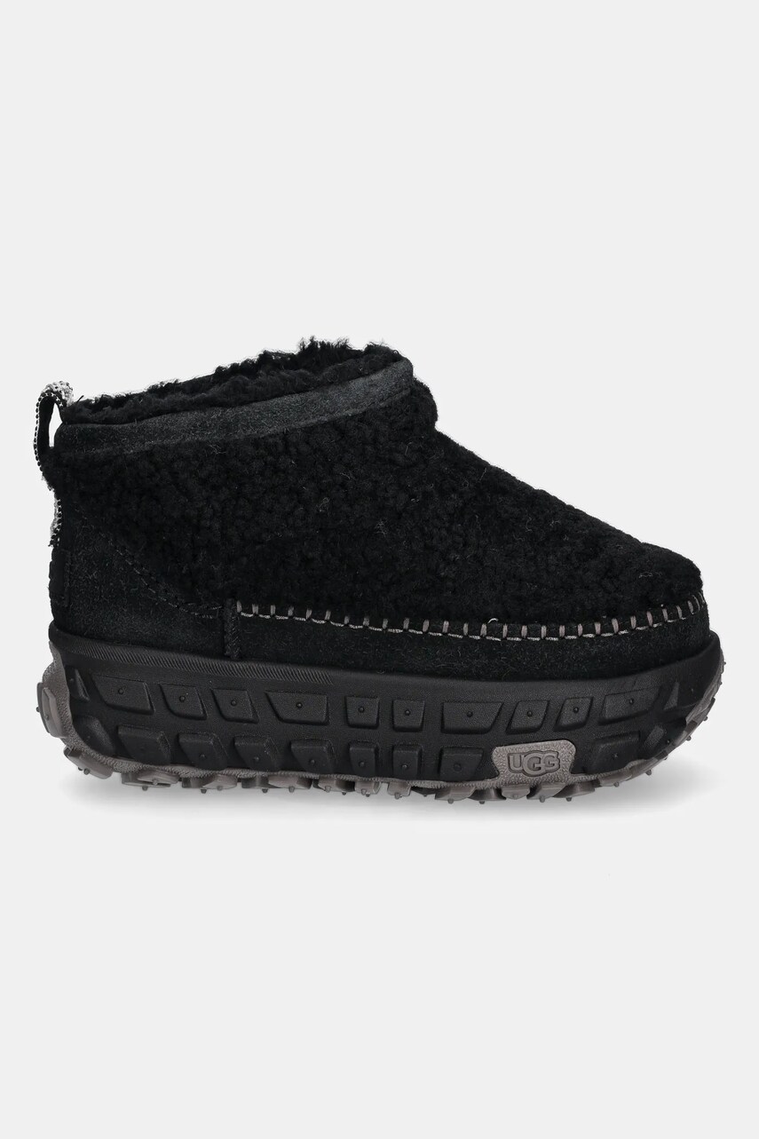 Замшеві чоботи UGG Venture Daze Ultra Mini Cozy Boot колір чорний 1161790-BLK
