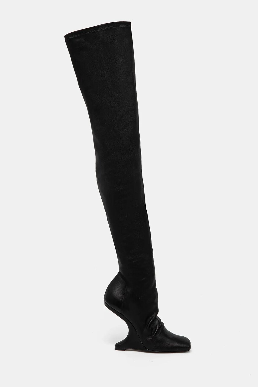 Чоботи Rick Owens Lilies CANTILEVER 11 жіночі колір чорний на танкетці LI02D5801LS